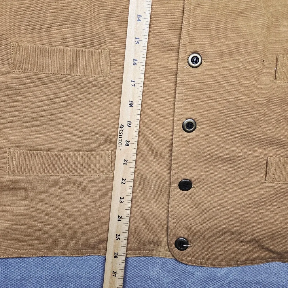 Frontier Classics Vest Mens 2XL Beige Cotton Waistcoat Belted Western Casual